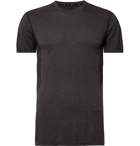 Reigning Champ - Performance Mesh-Panelled Mélange Jersey T-Shirt - Men - Black