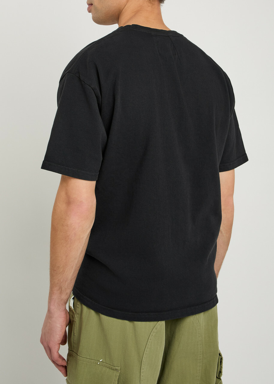 Rhude Montenegro Regatta Printed Cotton T-shirt Black