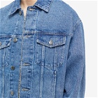 AMI Men's Boxy Denim Jacket in Blue