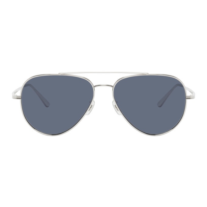 Photo: The Row Silver and Blue Casse Sunglasses