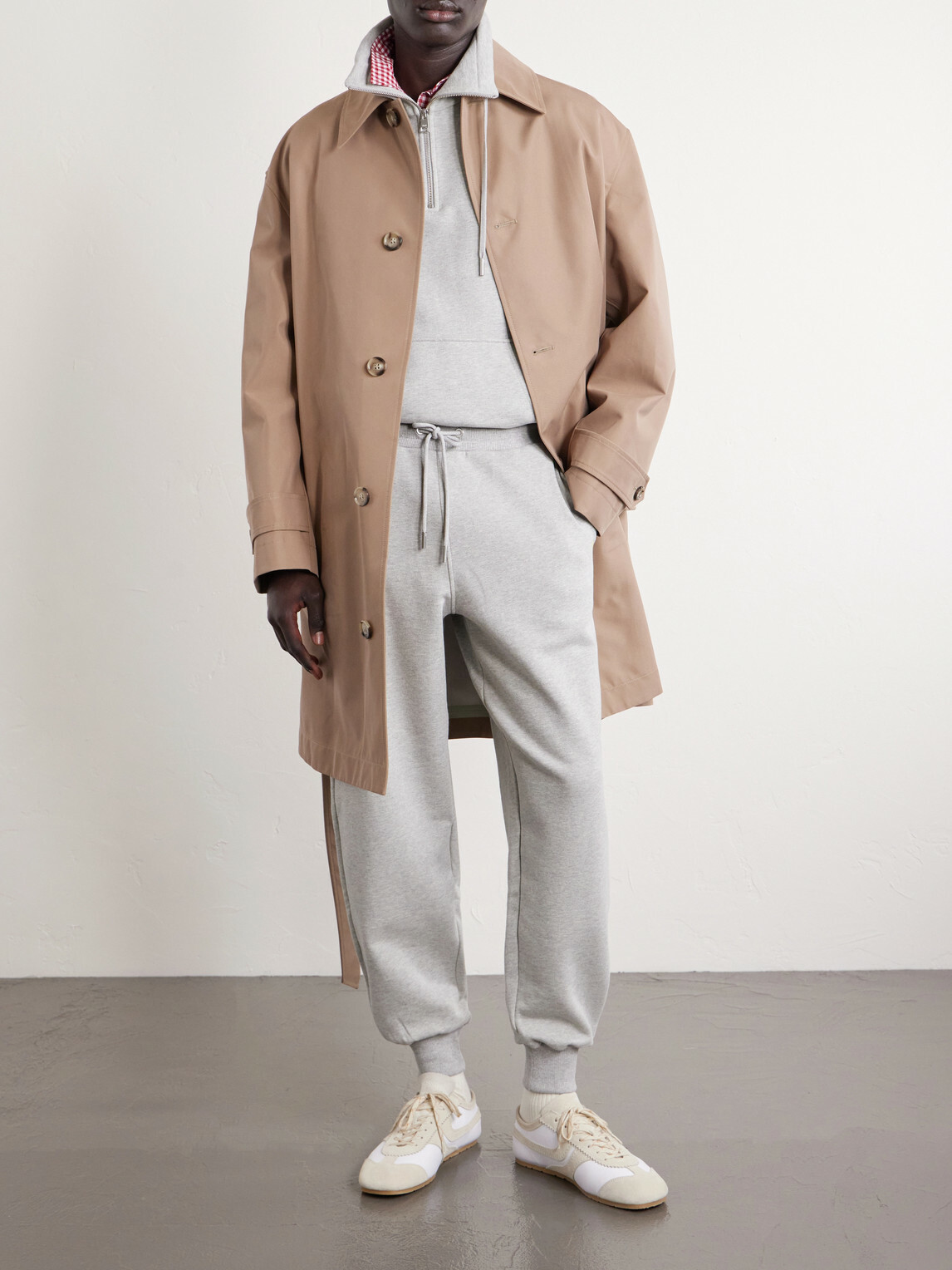 AMI PARIS - Logo-Embroidered Cotton-French Terry Sweatpants - Gray