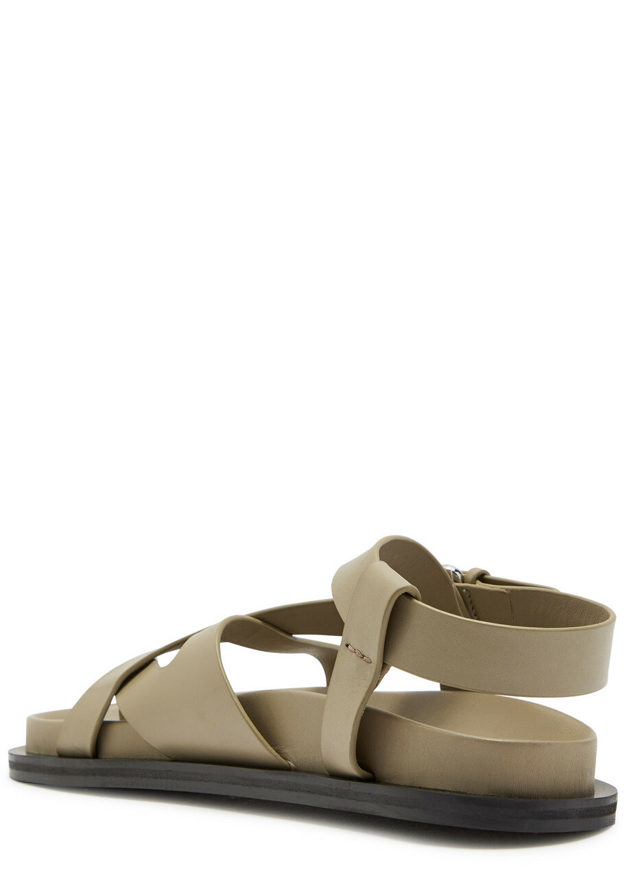 A.emery Elbert Leather Sandals Beige