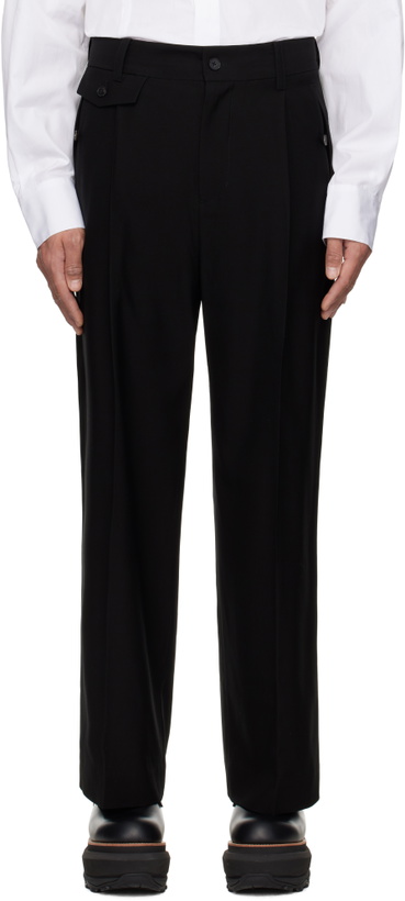 Photo: Feng Chen Wang Black Slashed Wide Trousers