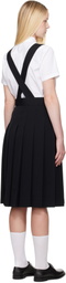 Comme des Garçons Girl Black Pleated Pinafore Midi Skirt
