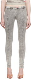 Diesel Gray Athena-Dnm Leggings