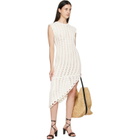 Loulou de Saison White Malena Ruffled Crochet Midi Dress