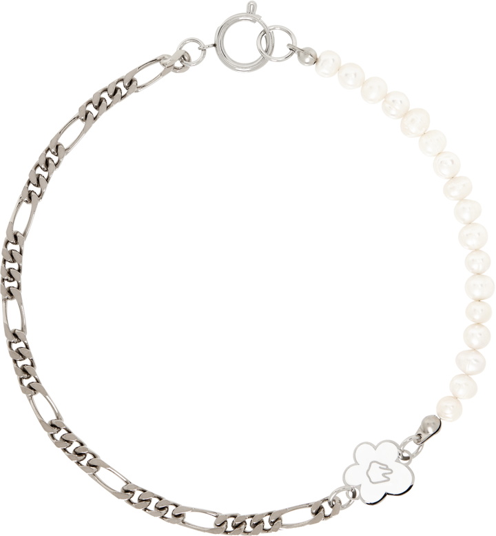 Photo: IN GOLD WE TRUST PARIS Silver & White Flower Pearl Necklace