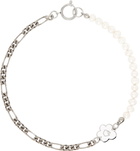IN GOLD WE TRUST PARIS Silver & White Flower Pearl Necklace
