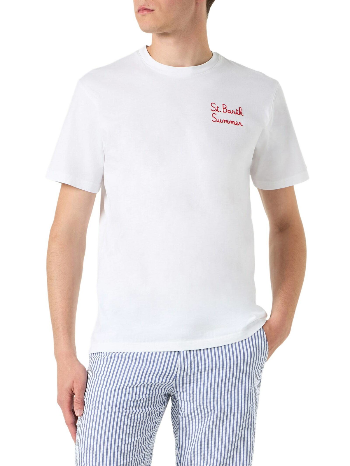 MC2 Saint Barth Man Cotton T-shirt With Simpson Family Print | The Simpson Special Edition