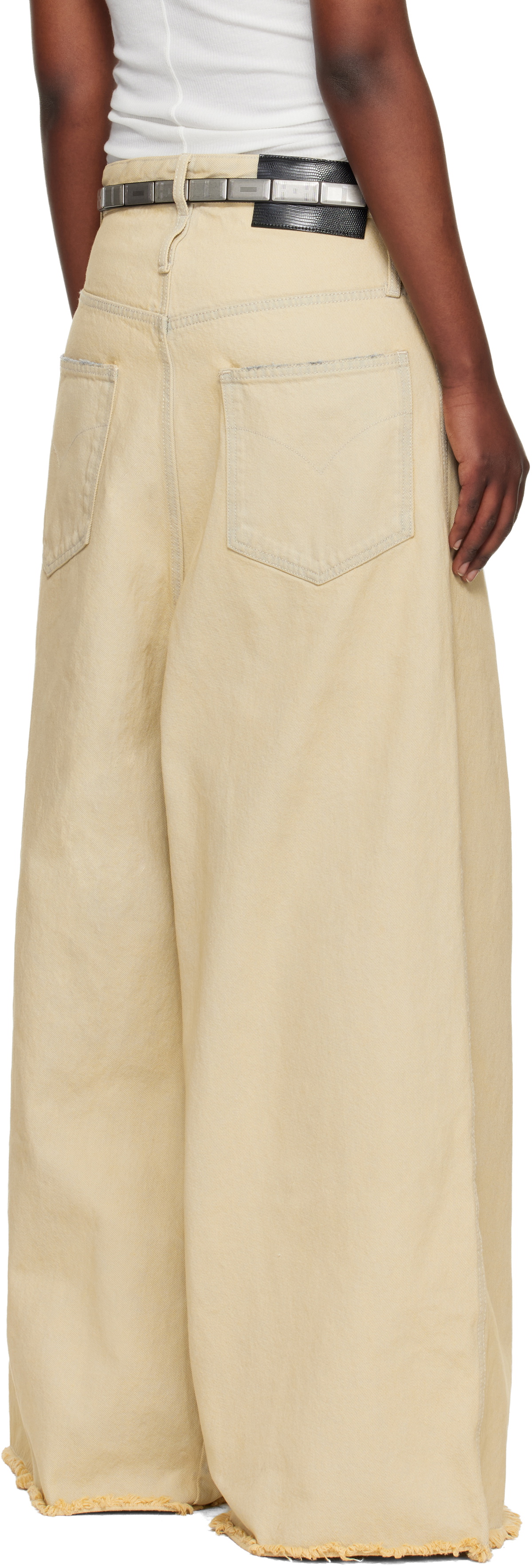 LU'U DAN Off-White Dumpster Denim Jeans