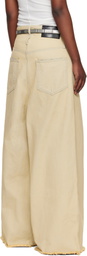 LU'U DAN Off-White Dumpster Denim Jeans
