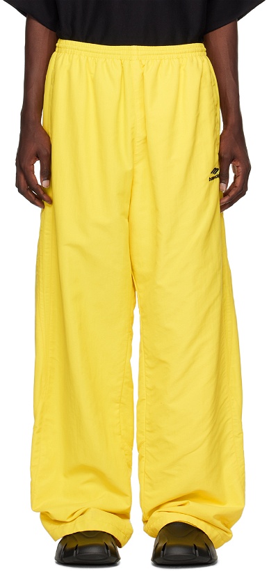 Photo: Balenciaga Yellow 3B Sports Icon Track Pants