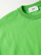 AMI PARIS - Logo-Intarsia Virgin Wool Sweater - Green