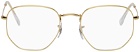 Ray-Ban Gold Hexagonal Glasses
