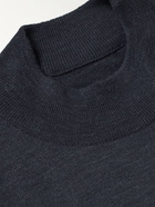 John Smedley - Harcourt Mock-Neck Merino Wool Sweater - Gray