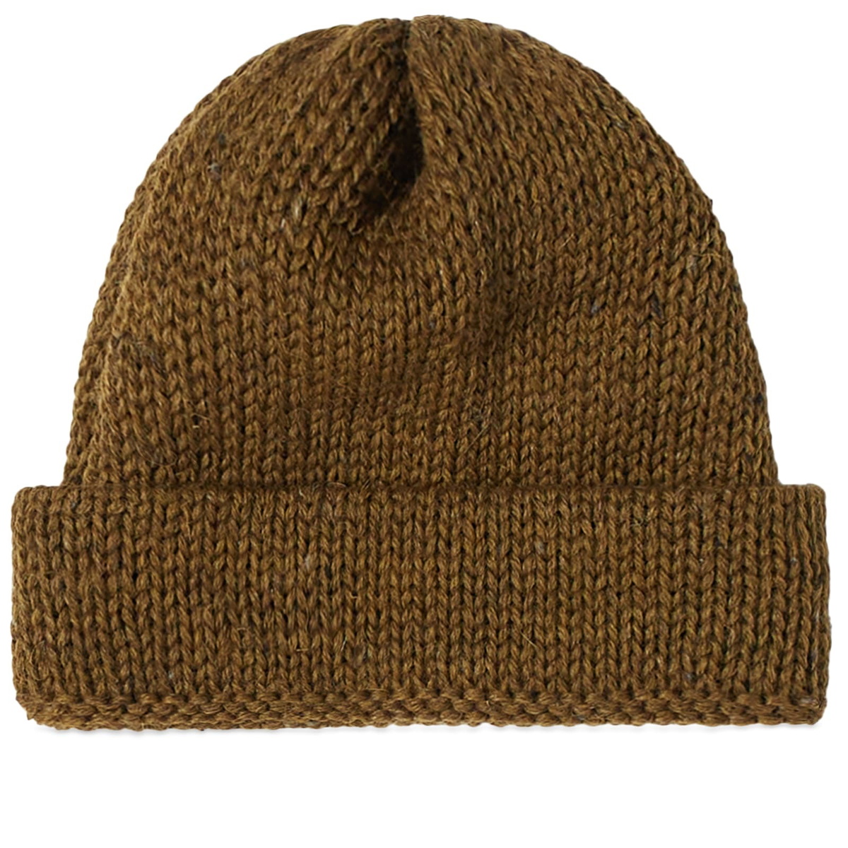 Universal Works Men's Short Watch Cap in Khaki
