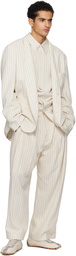 Hed Mayner Off-White Pinstripe Trousers