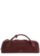 Alaïa Le Teckel Suede Clutch - Burgundy - One Size