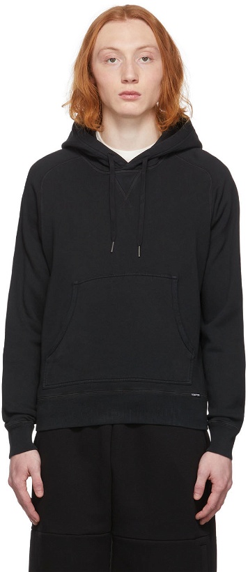 Photo: TOM FORD Black French Terry Hoodie