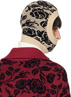 Ernest W. Baker Beige Rose Jacquard Balaclava