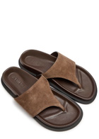 A.emery Imara Suede Flip Flops Brown