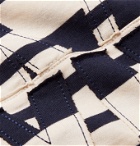 JW Anderson - Logo-Appliquéd Striped Cotton-Jersey T-Shirt - Blue