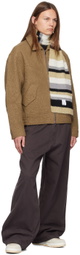 lesugiatelier Brown Wool Bomber Jacket