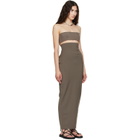 Rick Owens Gray Tower Dirt Pillar Maxi Skirt