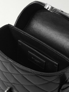 SAINT LAURENT - Cassandre Logo-Appliquéd Quilted Leather Messenger Bag - Black