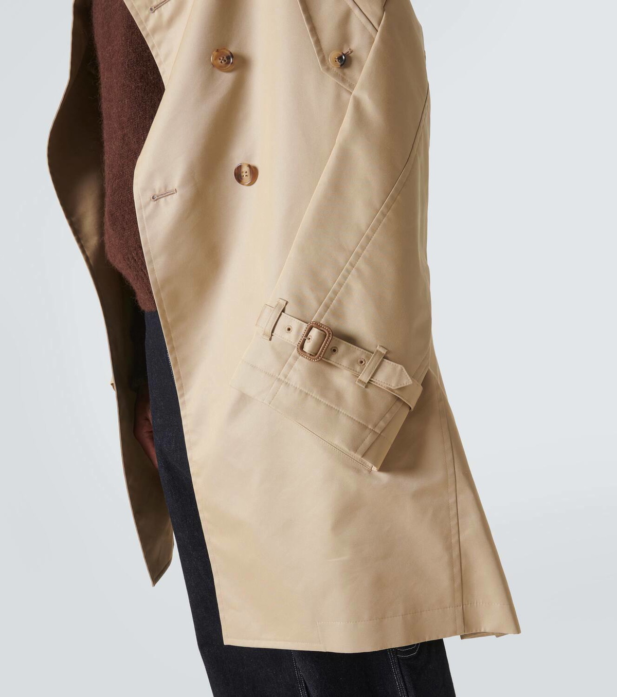 Junya Watanabe Cotton-blend chambray cape Junya Watanabe