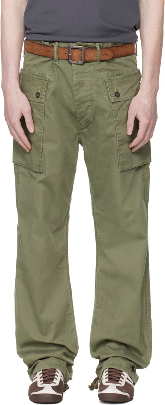 Photo: RRL Green Herringbone Field Cargo Pants