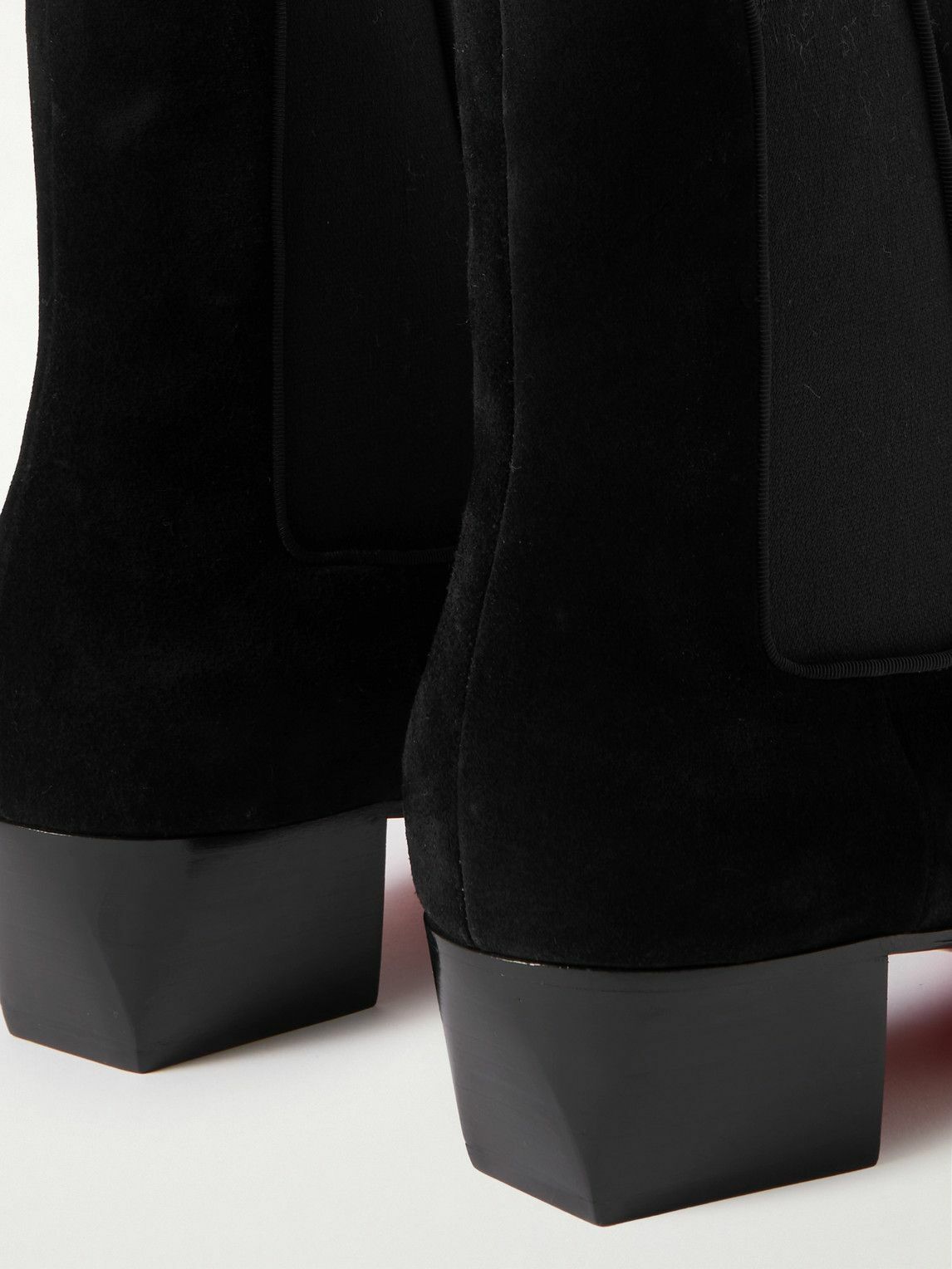 Christian Louboutin - Rosalio Suede Chelsea Boots - Black