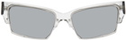 Eckhaus Latta SSENSE Exclusive Silver 'The Club' Sunglasses