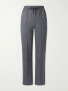 TOM FORD - Straight-Leg Herringbone Cotton, Wool and Silk-Blend Drawstring Trousers - Gray