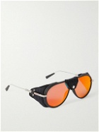 Dior Eyewear - DiorSnow A1I Aviator-Style Acetate, Logo-Jacquard and Silver-Tone Sunglasses