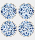 Bitossi Marino set of 4 porcelain dinner plates