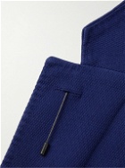 Peter Millar - Southport Slim-Fit Garment-Dyed Cotton-Blend Piqué Blazer - Blue