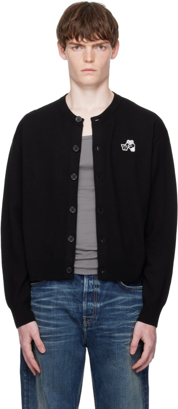 Photo: We11done Black Teddy Logo Cardigan