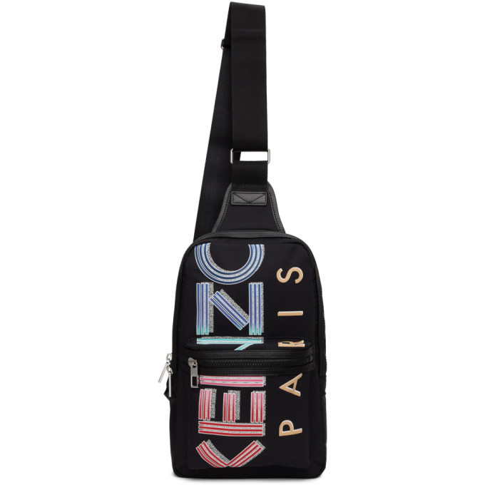 Photo: Kenzo Black Crew Logo Crossbody Backpack