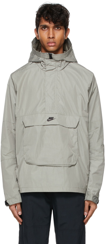 Photo: Nike Khaki Anorak Sportswear Hooded Jacket