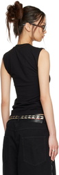 LU'U DAN Black Metal Head Tank Top