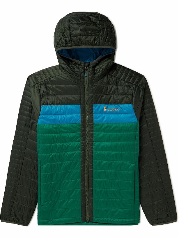 Photo: Cotopaxi - Capa Colour-Block Quilted Padded Recycled-Ripstop PrimaLoft® Jacket - Green