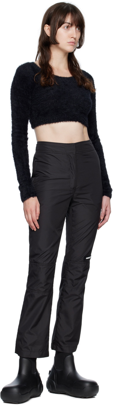 Black Fuzzy Sweater Tube Top main image 0