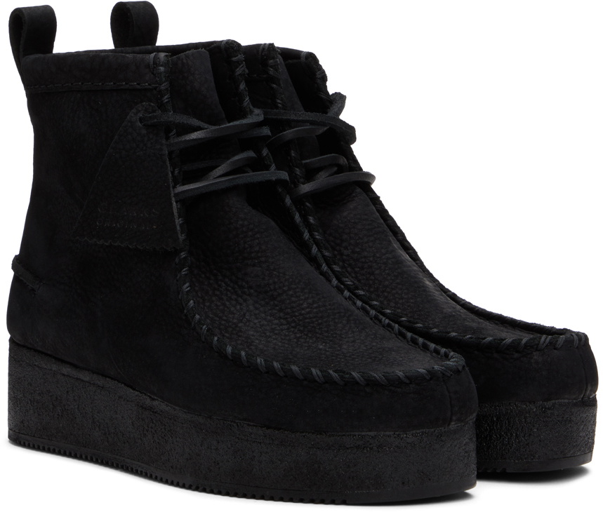 Clarks wallabee craft black online