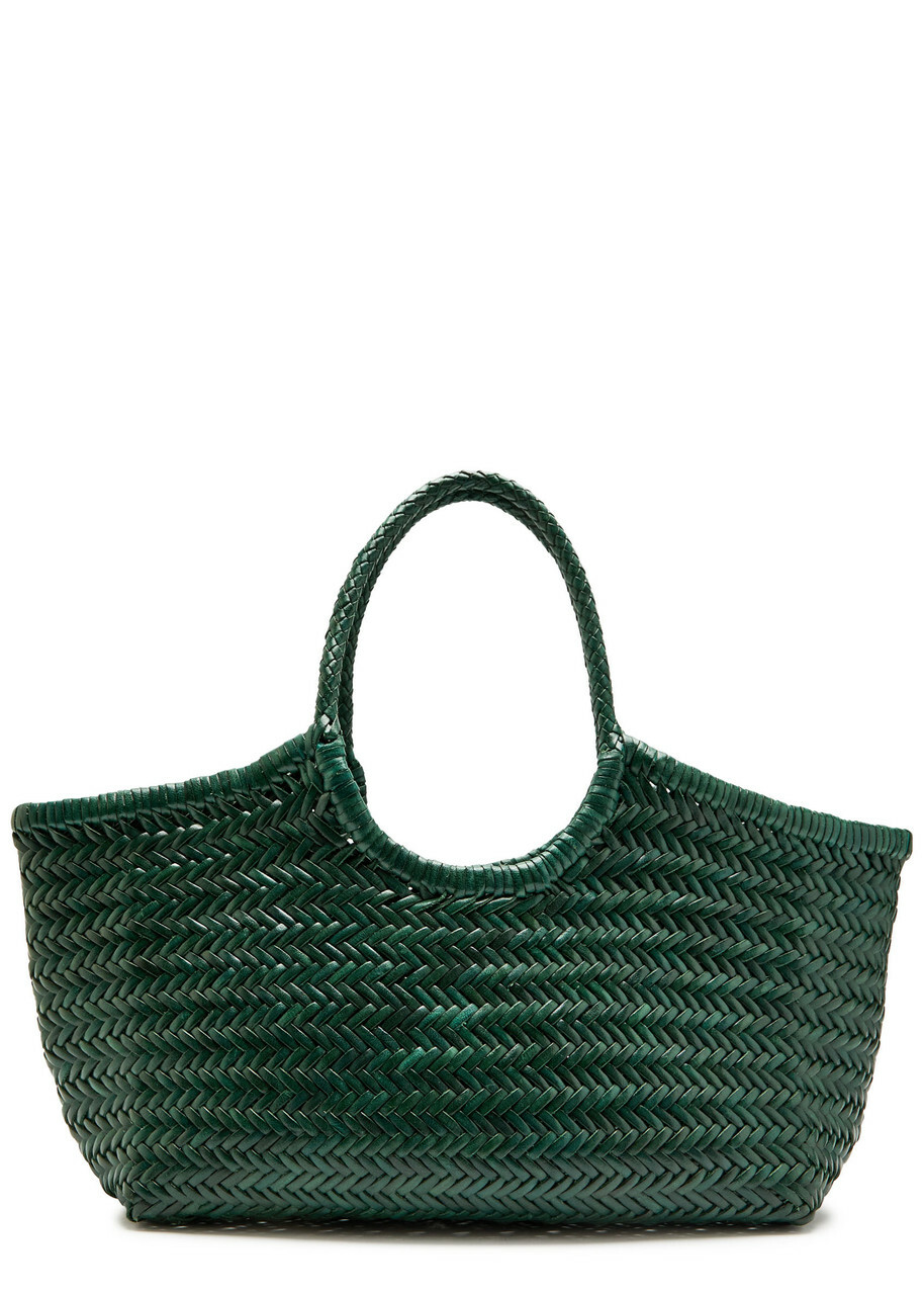Dragon Diffusion Nantucket Big Woven Leather Tote bag - Green - One Size