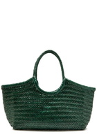 Dragon Diffusion Nantucket Big Woven Leather Tote bag - Green - One Size