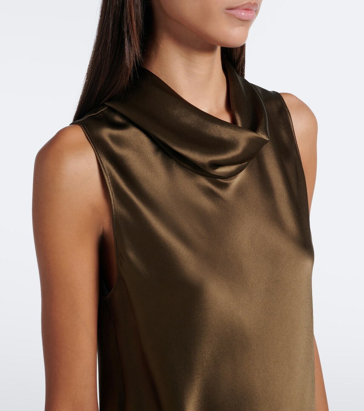 Leset Barb satin top