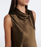 Leset Barb satin top