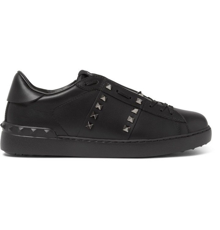 Photo: Valentino - Valentino Garavani Rockstud Untitled Leather Sneakers - Men - Black