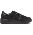 Valentino - Valentino Garavani Rockstud Untitled Leather Sneakers - Men - Black